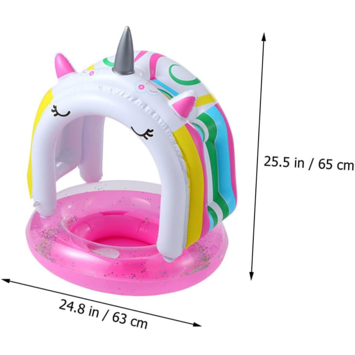 Flotador Inflable Unicornio Con Techo